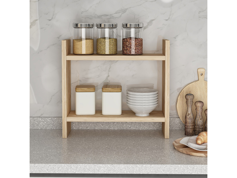 Scaffale da cucina in legno "Denver" - 34 x 10 x 30 cm - Pino atlantico