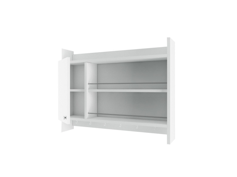 Scaffale da cucina in legno "Knerr" - 85 x 13 x 65 cm - Bianco
