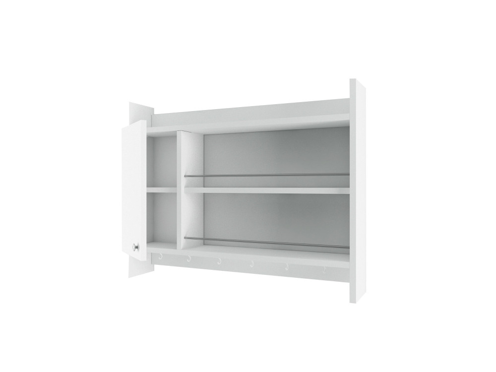 Scaffale da cucina in legno "Knerr" - 85 x 13 x 65 cm - Bianco