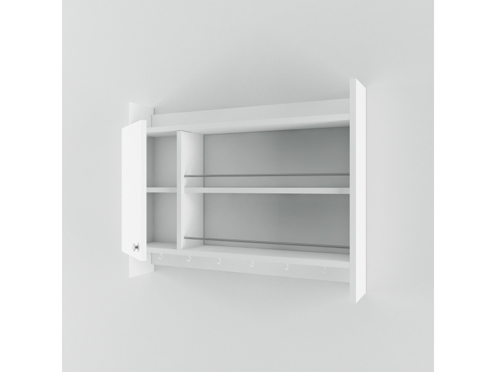 Scaffale da cucina in legno "Knerr" - 85 x 13 x 65 cm - Bianco