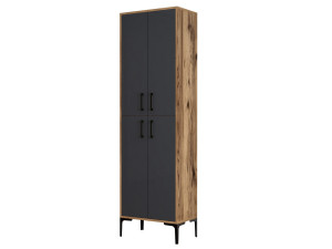 Mobile multiuso in legno "Berlin A" - 60 x 35 x 200 cm - Noce-Antracite