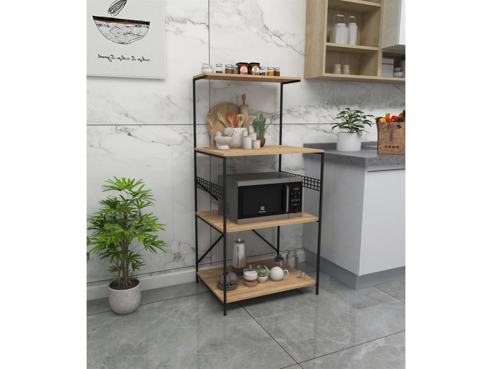 Armadio multiuso in legno "Anemon" - 60 x 45 x 124 cm - Marrone