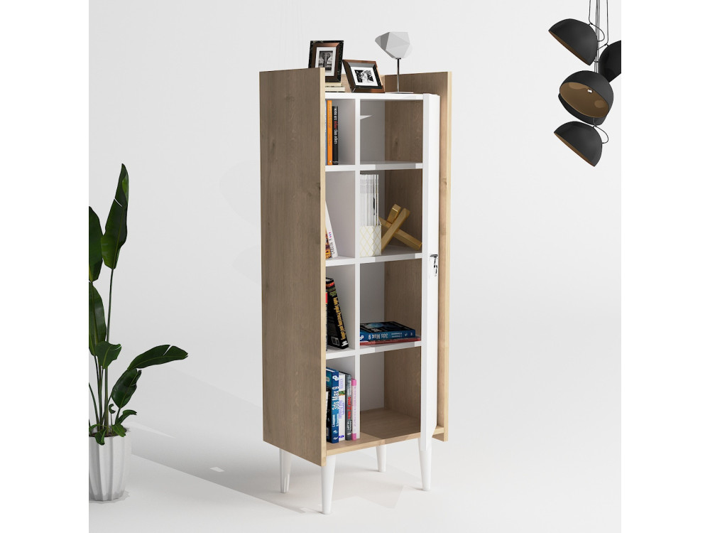 Armadio multiuso in legno "Lagomood Ruby" - 50 x 30 x 140 cm - Bianco