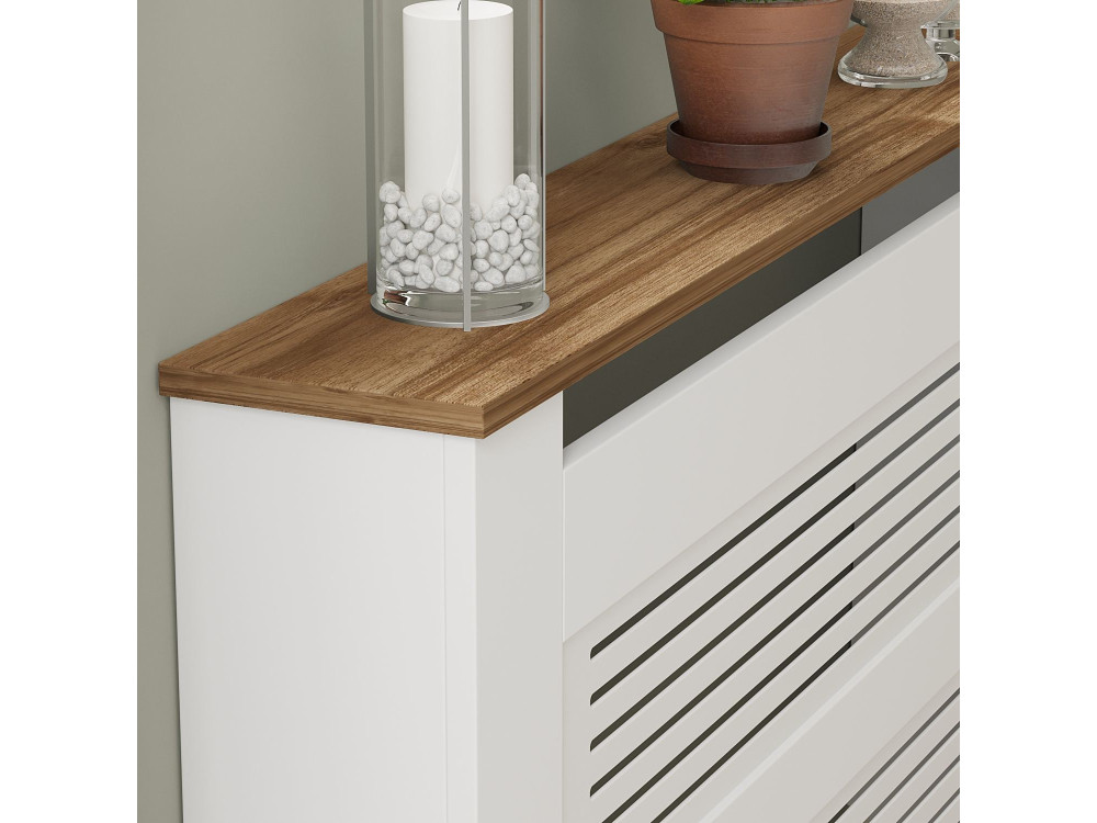 Armadio radiatore in legno "Termora" 112 x 19 x 82 cm - Noce