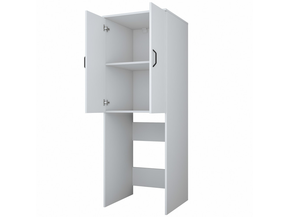 Armadio per lavatrice in legno "Losal" - 65 x 62 x 181 cm - Bianco