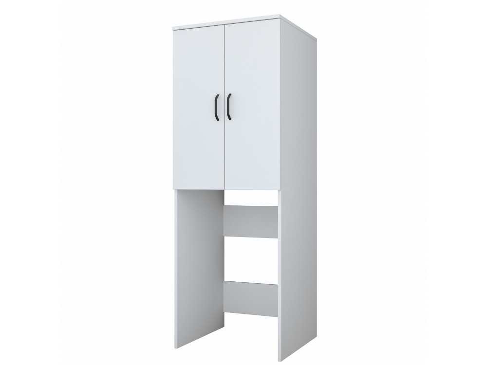 Armadio per lavatrice in legno "Losal" - 65 x 62 x 181 cm - Bianco