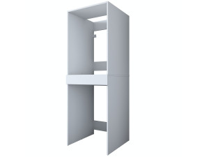 Armadio per lavatrice in legno "Dorma" - 66 x 65 x 189 cm - Bianco