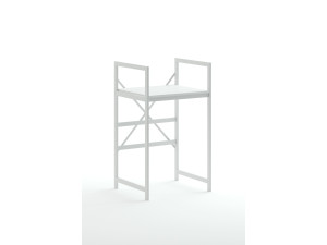 Mobile lavatrice in metallo "Junior" - 70 x 60 x 116 cm - Bianco