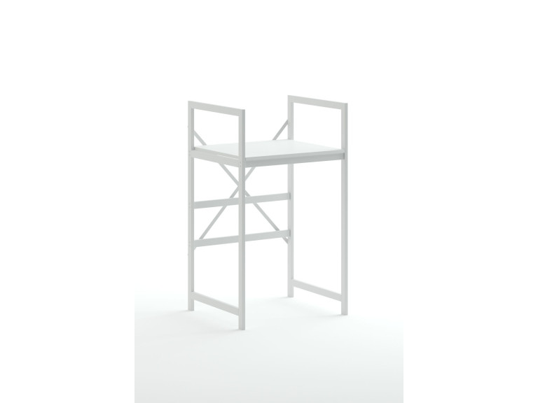 Mobile lavatrice in metallo "Junior" - 70 x 60 x 116 cm - Bianco