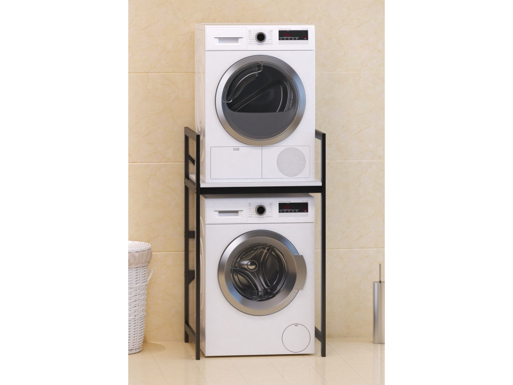 Mobile lavatrice in metallo "Junior" - 70 x 60 x 116 cm - Bianco