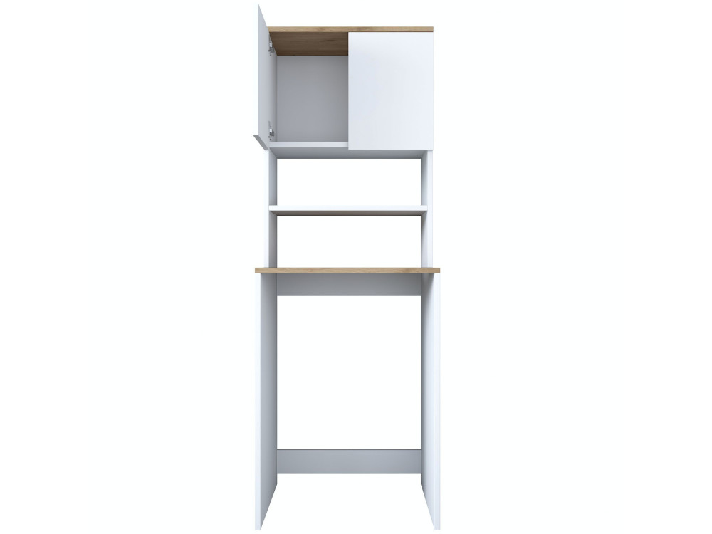 Mobile per lavatrice in legno "Kado" - 65 x 60 x 183 cm - Bianco