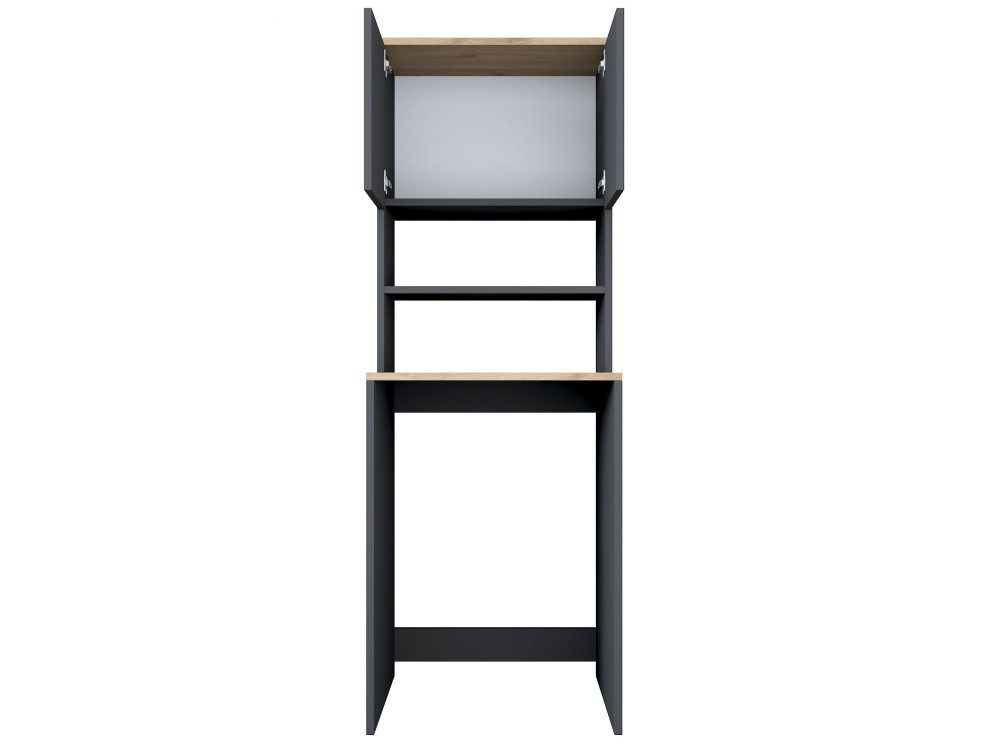 Mobile lavatrice in legno "Kado" - 65 x 60 x 183 cm - Grigio antracite