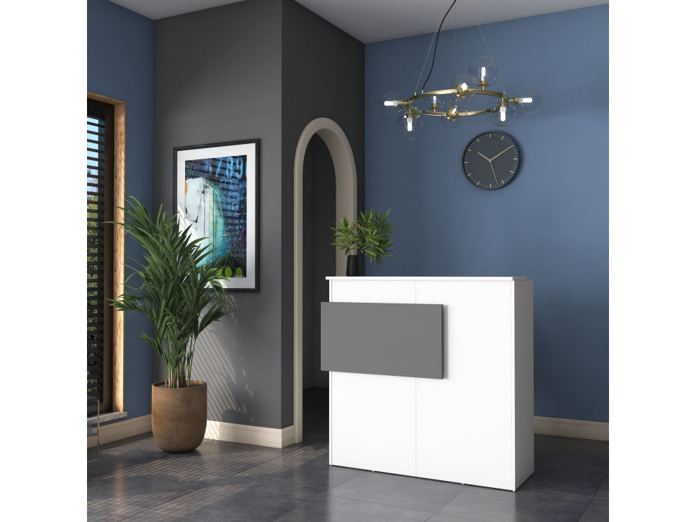 Tavolo da ricevimento in legno "Mona" - 110 x 40 x 110 cm - Bianco