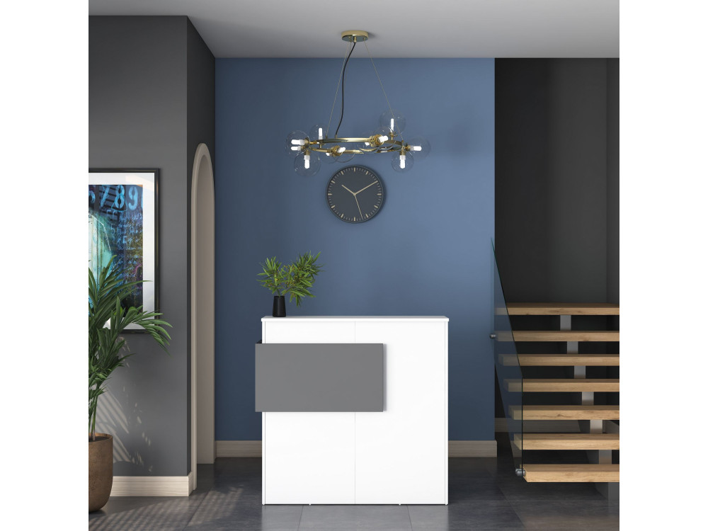 Tavolo da ricevimento in legno "Mona" - 110 x 40 x 110 cm - Bianco