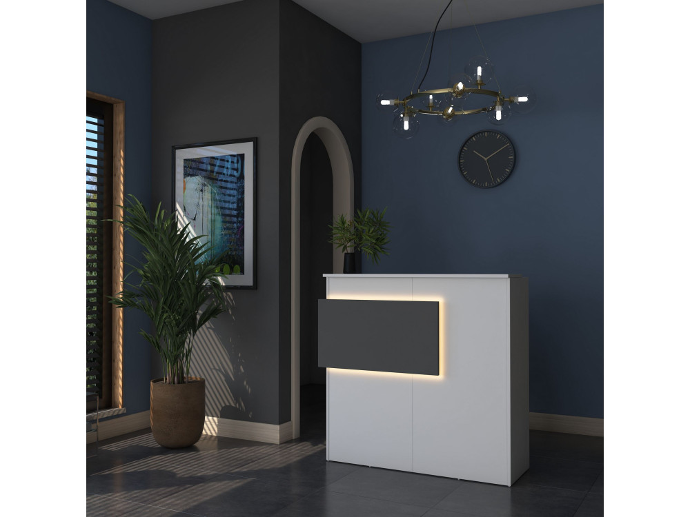 Tavolo da ricevimento in legno "Mona" - 110 x 40 x 110 cm - Bianco