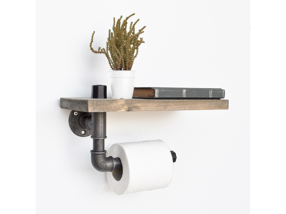 Portapipe in legno "Boruraf021" - 30 x 12 x 14 cm - Marrone