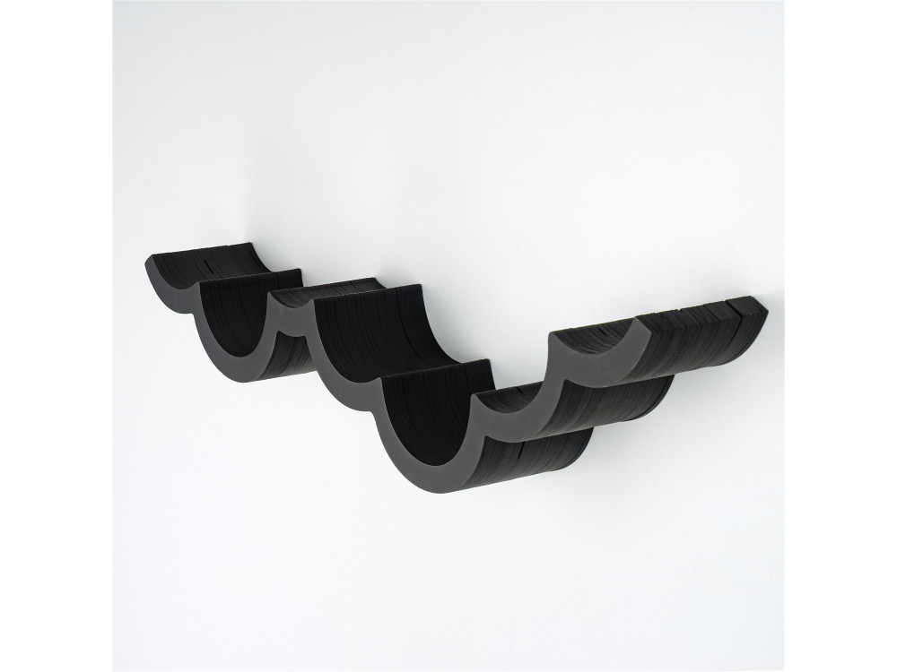 Porta carta igienica in legno "WC018 - 62 x 16 x 9 cm - Nero