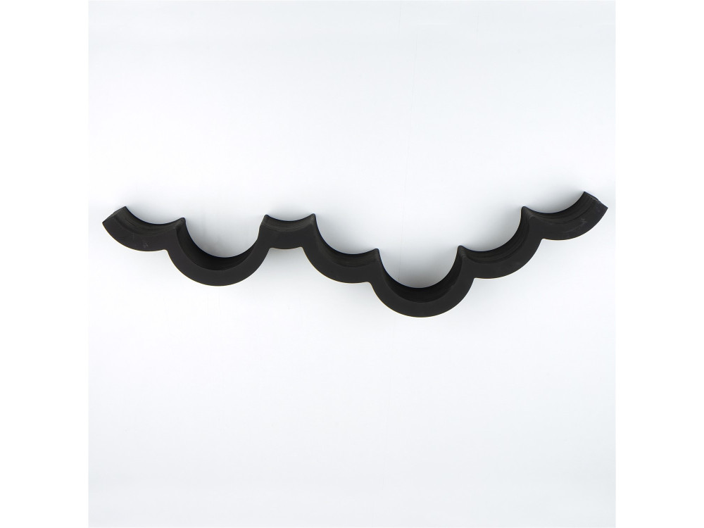 Porta carta igienica in legno "WC018 - 62 x 16 x 9 cm - Nero