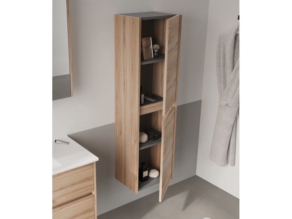 Mobile da bagno "Side 40" - 40 x 27 x 138 cm - Rovere