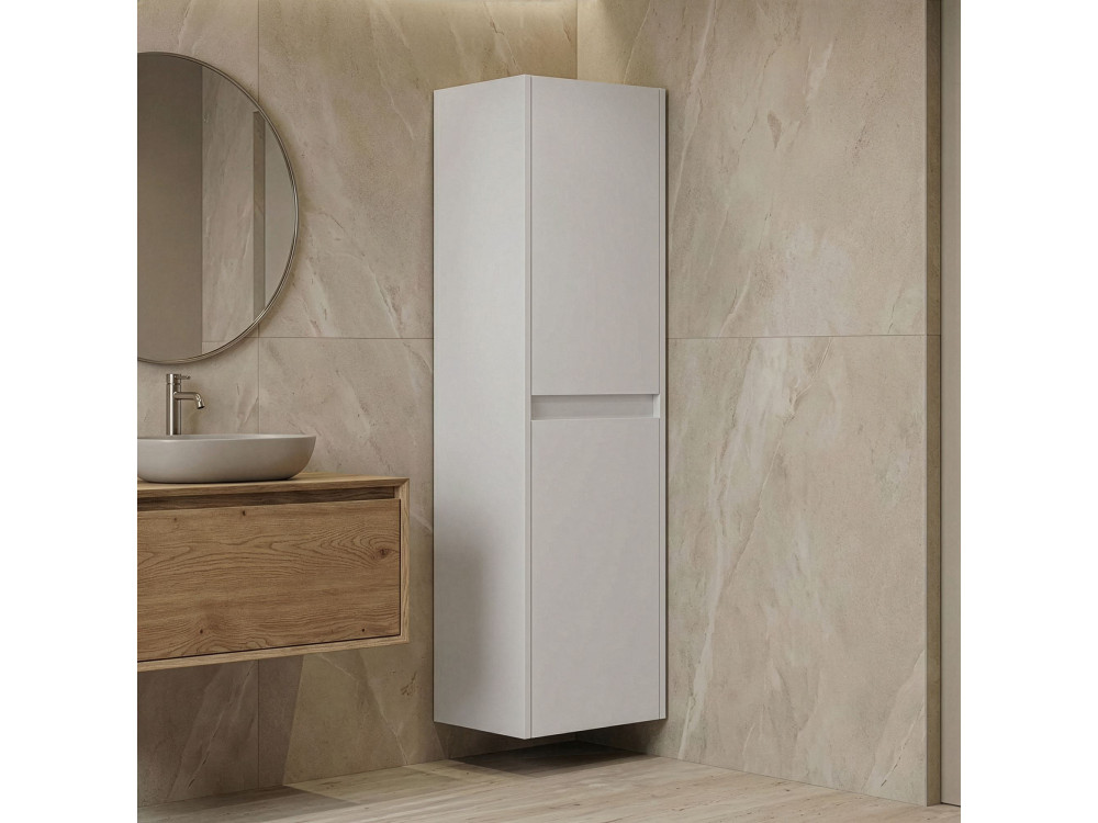 Mobile da bagno "Side 40" - 40 x 27 x 138 cm - Bianco opaco