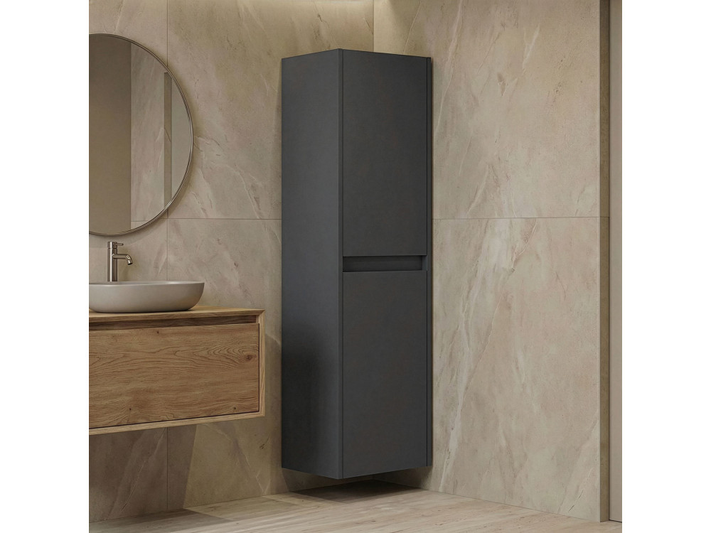 Mobile da bagno "Side 40" - 40 x 27 x 138 cm - Antracite opaco