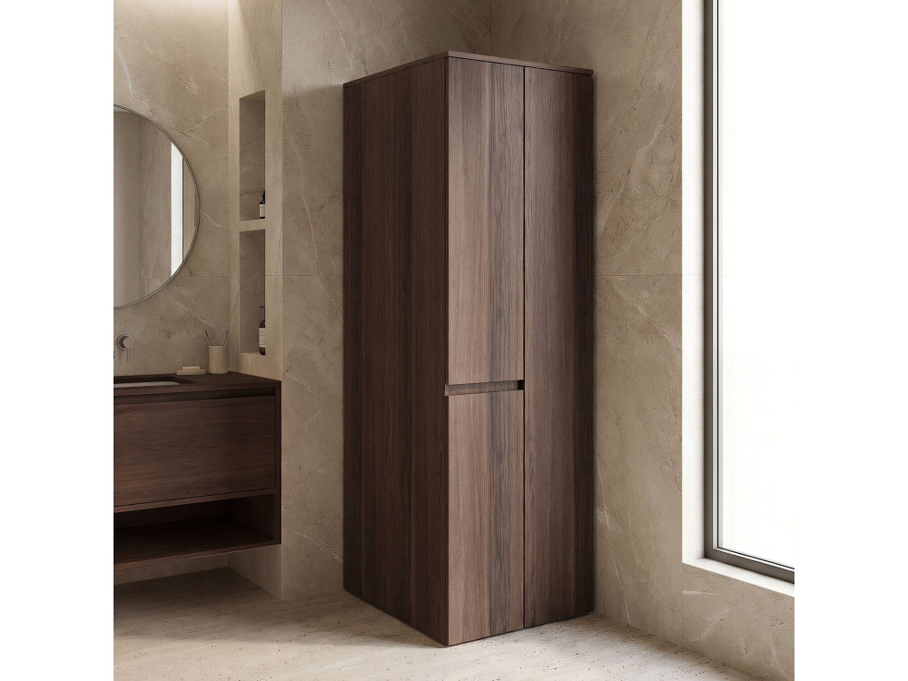 Armadio da bagno "Solis 60" - cm - Noce scuro