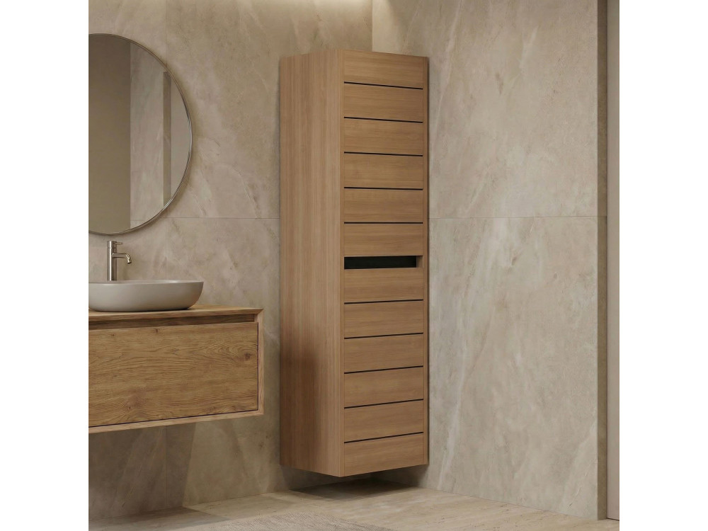 Mobile da bagno "Ricato 40" - 42 x 27 x 138 cm - Noce