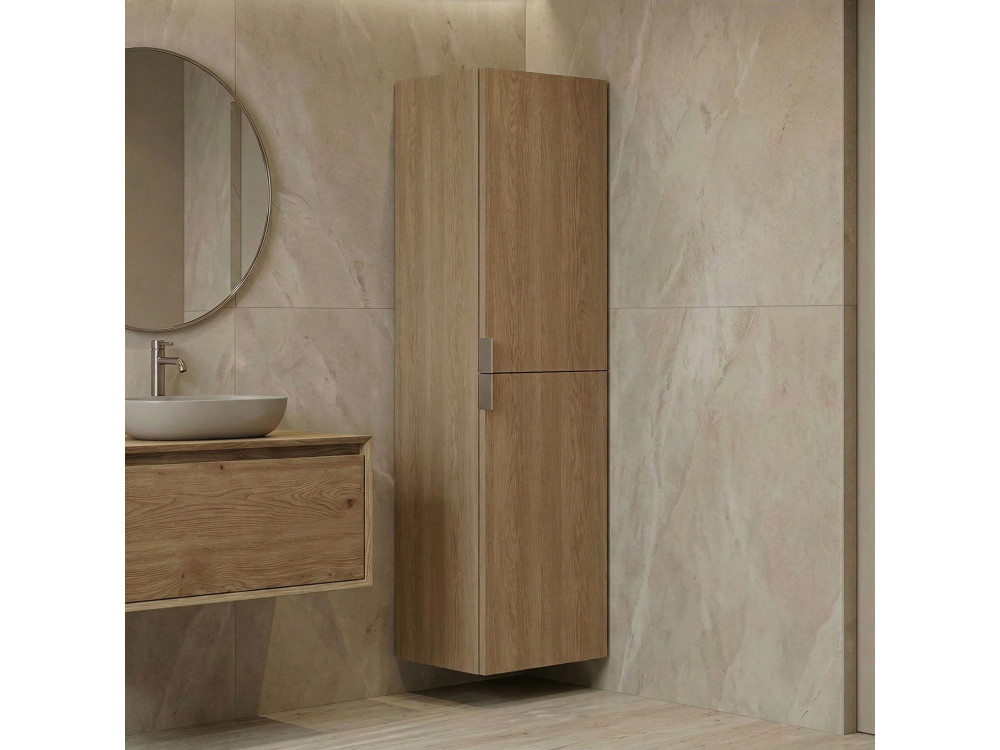 Mobile da bagno "Purus Desna 40" - 40 x 32 x 138 cm - Rovere Sonomo