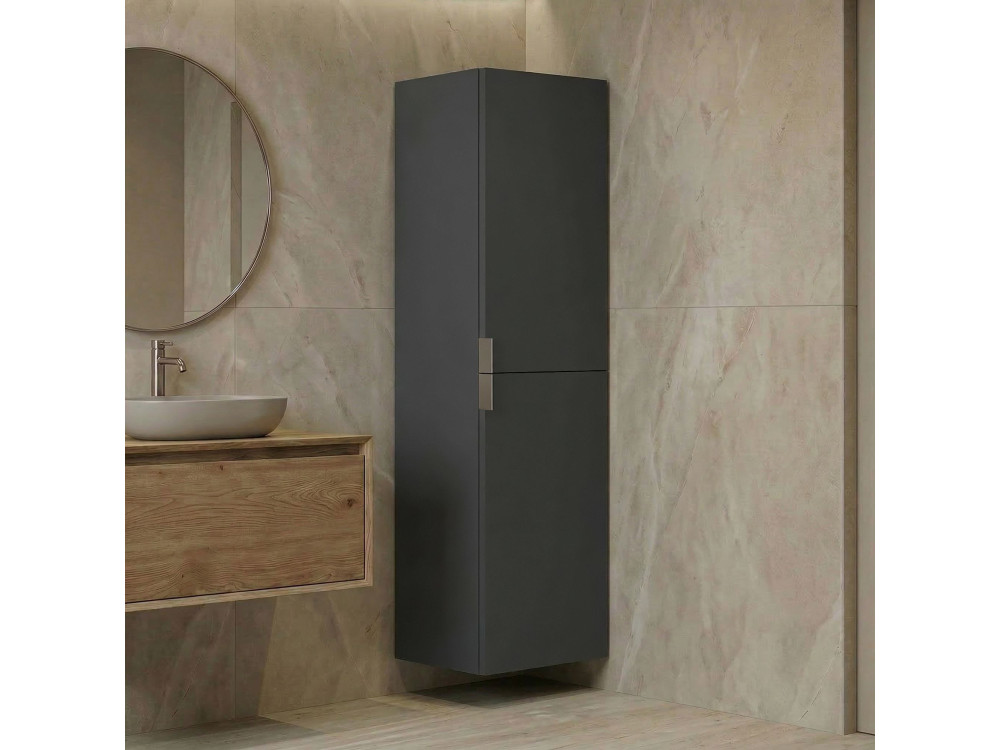Mobile da bagno "Purus Desna 40" - 40 x 32 x 138 cm - Antracite opaco