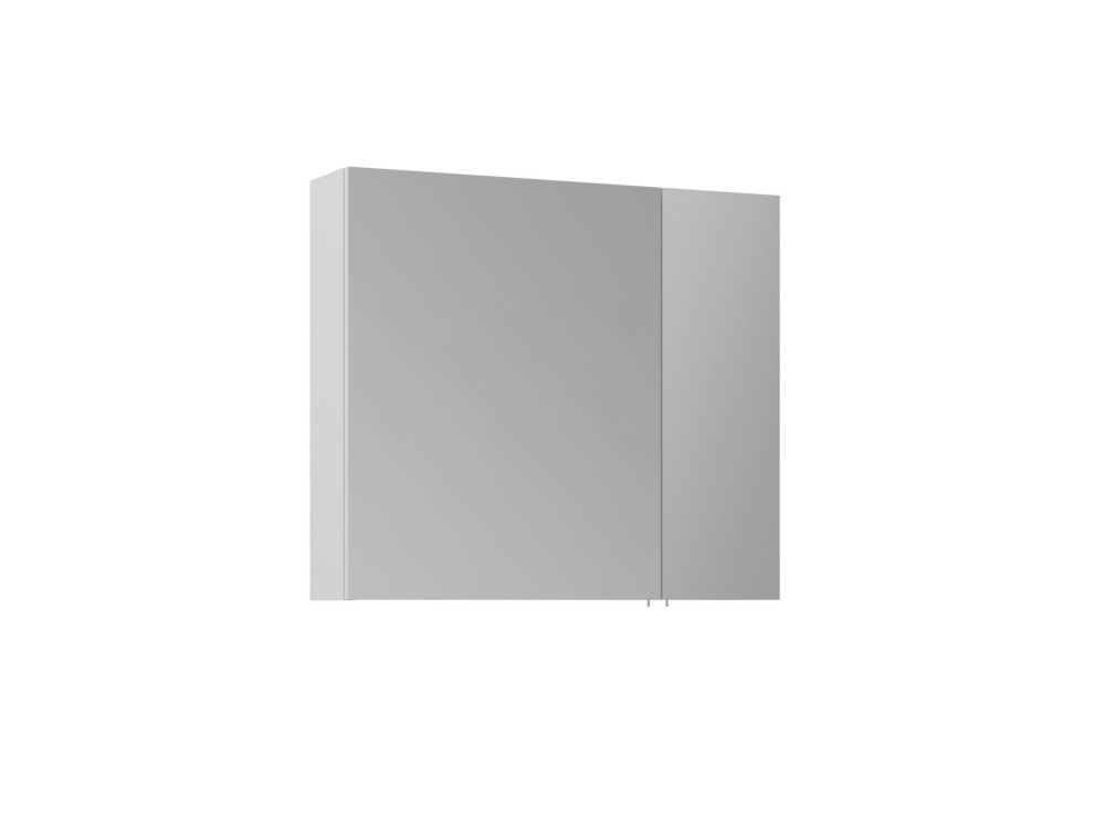 Mobile da bagno con specchio "Side 80" - 79 x 16 x 66 cm - Bianco opaco