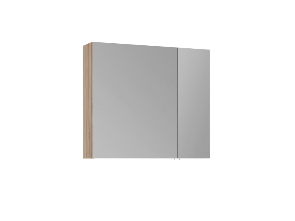 Mobile da bagno con specchio "Side 80" - 79 x 16 x 66 cm - Rovere