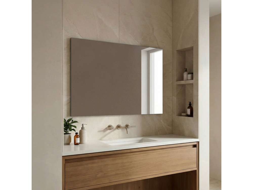 Specchio decorativo in legno "Purus 100" - 100 x 2 x 64 cm - Trasparente