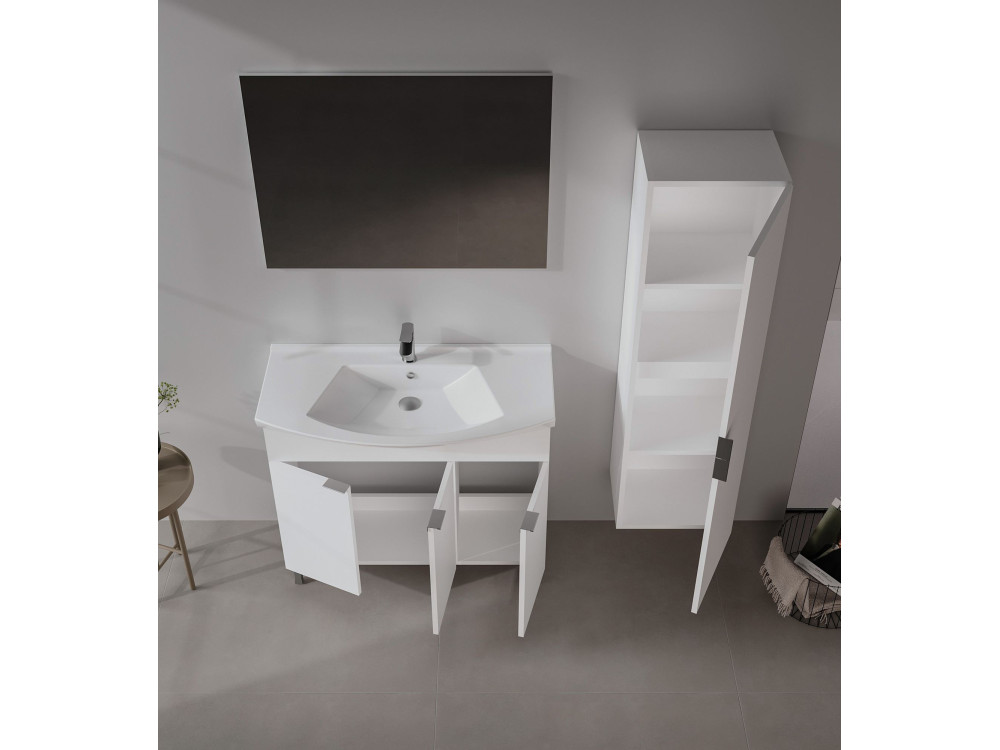 Specchio decorativo in legno "Purus 100" - 100 x 2 x 64 cm - Trasparente