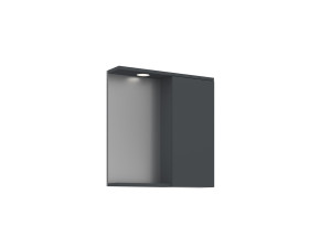 Mobile da bagno con specchio "Purus 65" - 63 x 18 x 68 cm - Antracite opaco