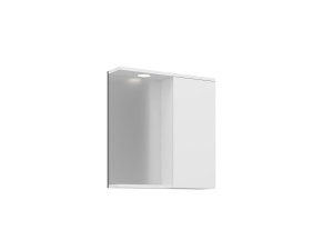 Mobile da bagno con specchio "Purus 65" - 63 x 18 x 68 cm - Bianco
