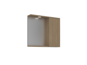 Mobile da bagno con specchio "Purus 80" - 75 x 18 x 68 cm - Rovere Sonomo