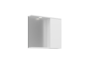 Mobile da bagno con specchio "Purus 80" - 75 x 18 x 68 cm - Bianco
