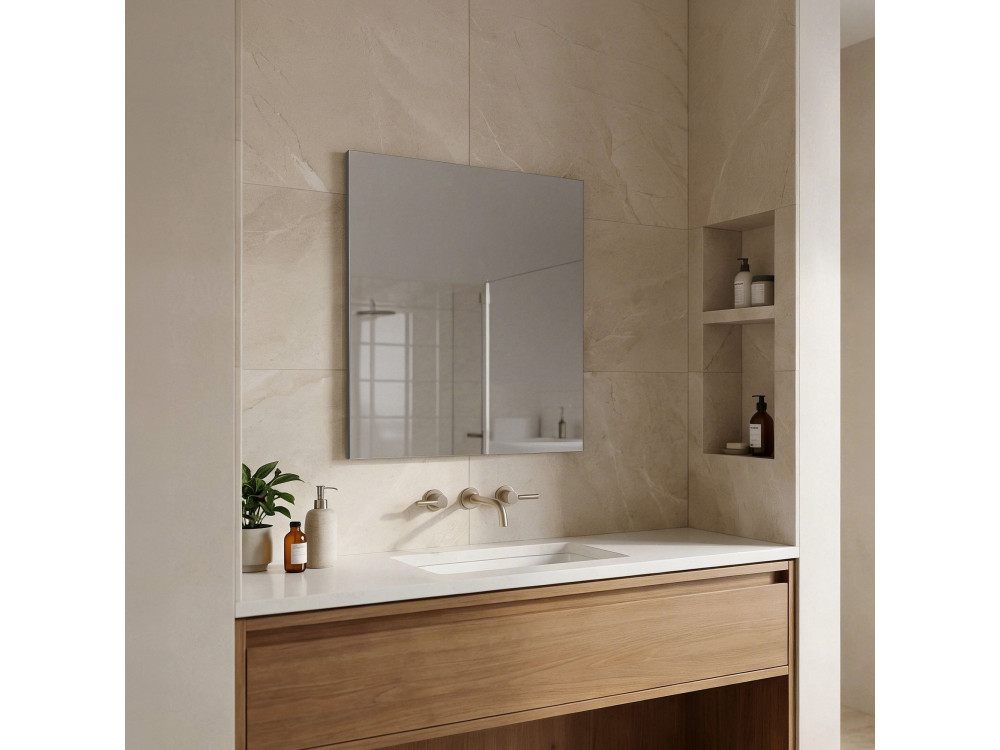 Specchio decorativo in legno "Purus 80" - cm - Trasparente