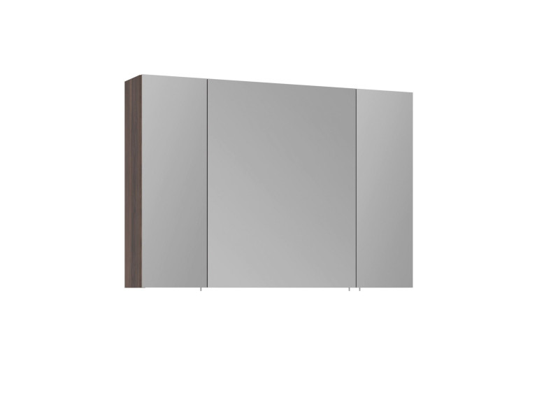 Mobile da bagno con specchio "Side 100" - 100 x 16 x 66 cm - Noce scuro