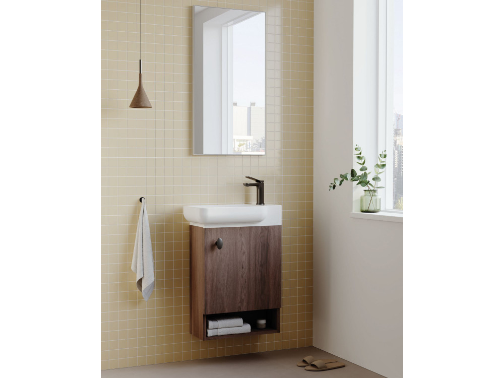 Specchio decorativo in legno "Begonya 45" - cm - Cromo