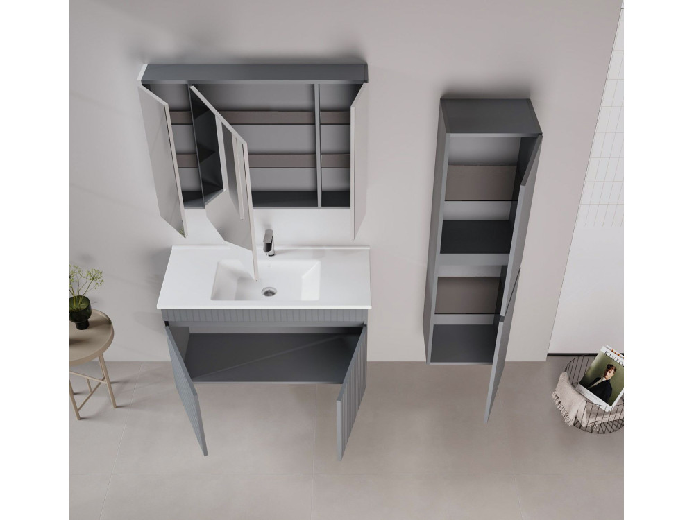 Mobile lavabo "Tivoli 100" - 100 x 45 x 57 cm - Antracite opaco
