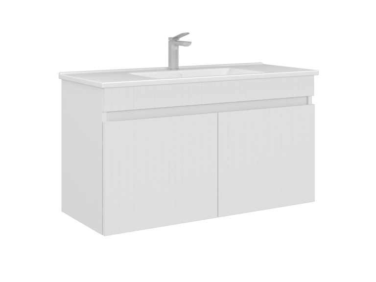 Mobile lavabo "Tivoli 100" - 100 x 45 x 57 cm - Bianco opaco