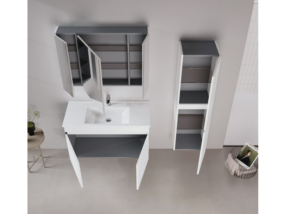 Mobile lavabo "Tivoli 100" - 100 x 45 x 57 cm - Bianco opaco