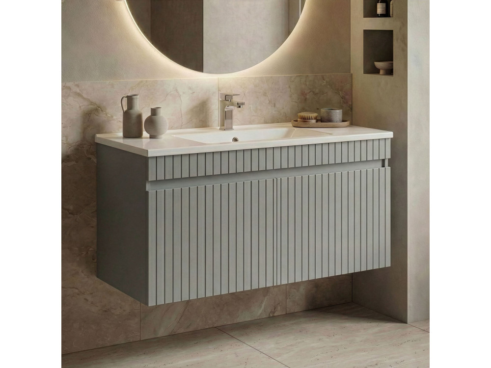 Mobile lavabo "Tivoli 100" - 100 x 45 x 57 cm - Cashmere opaco