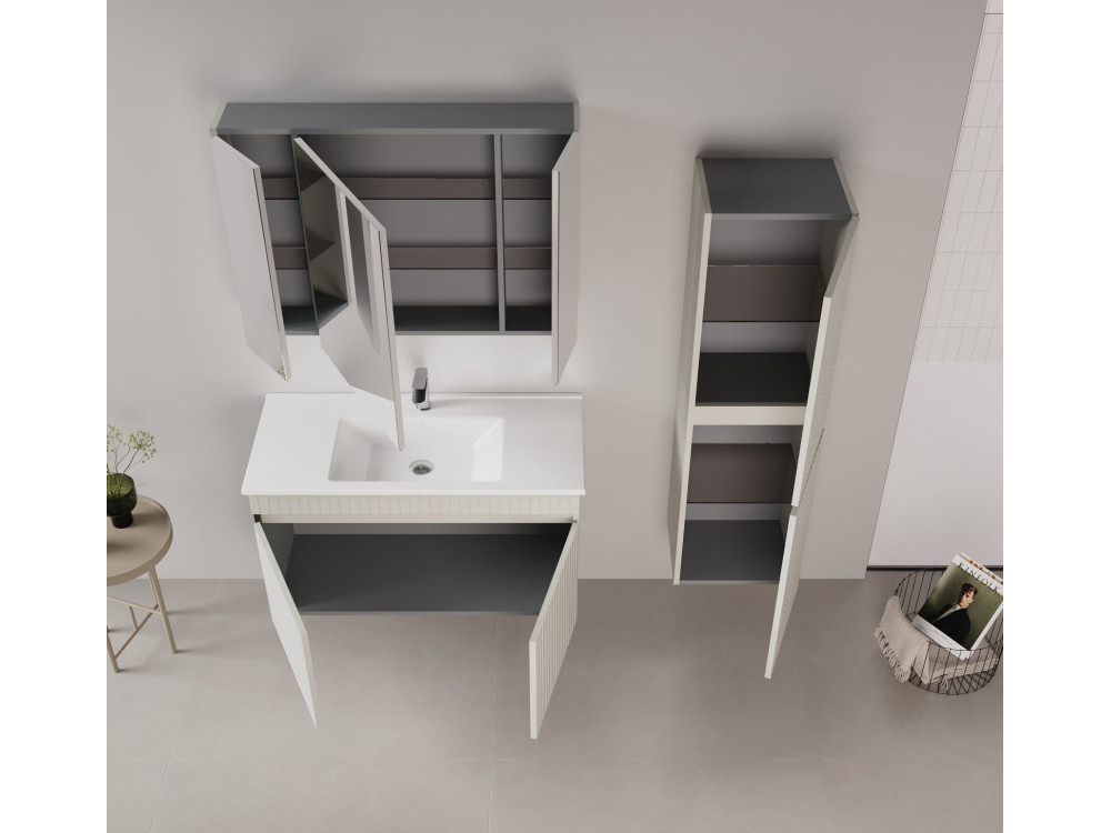 Mobile lavabo "Tivoli 100" - 100 x 45 x 57 cm - Cashmere opaco