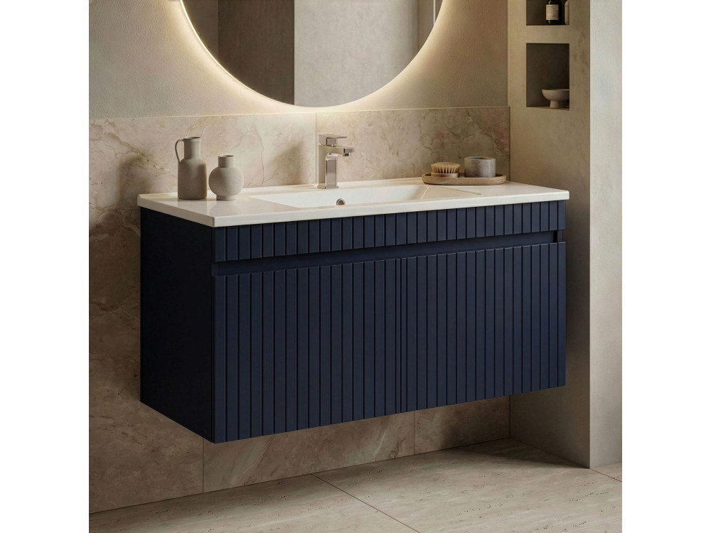 Mobile lavabo "Tivoli 100" - 100 x 45 x 57 cm - Blu navy opaco