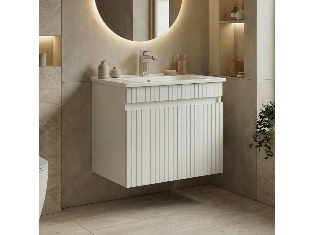 Mobile lavabo "Tivoli 65" - 65 x 45 x 57 cm - Bianco opaco