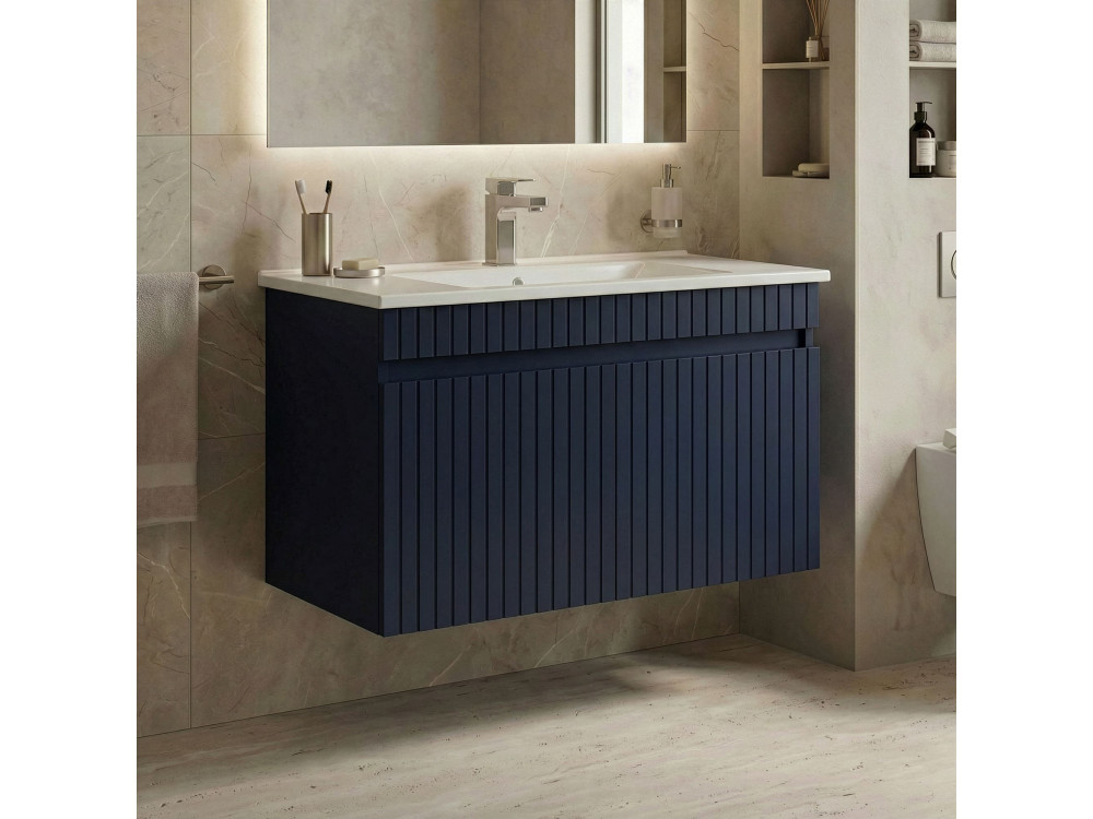 Mobile lavabo "Tivoli 85" - 85 x 45 x 57 cm - Blu navy opaco