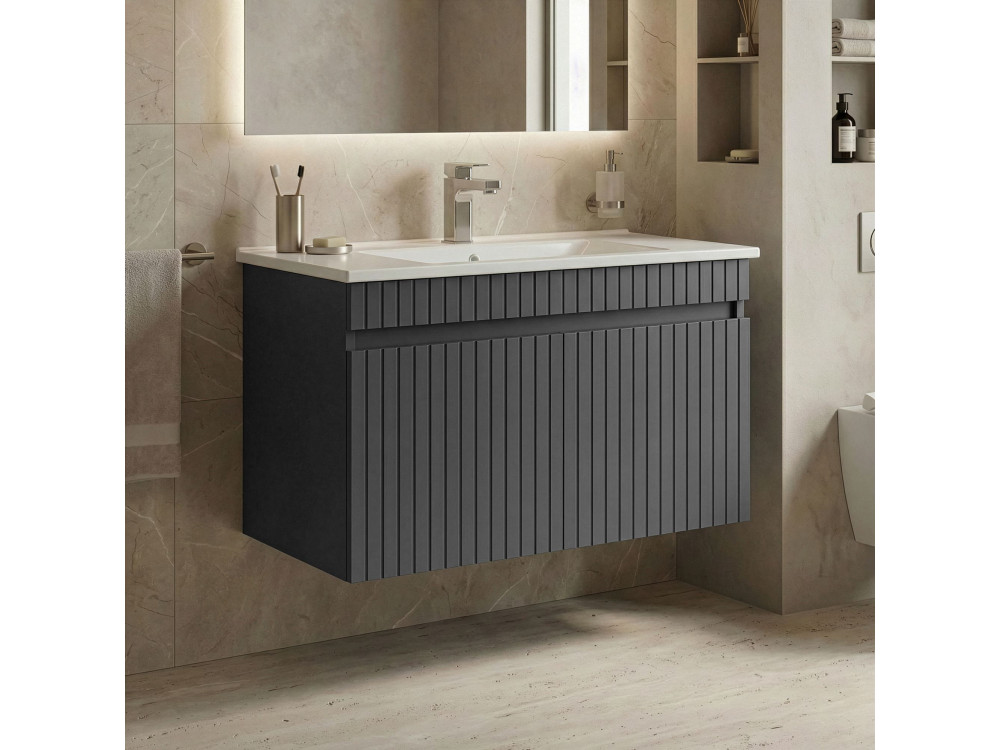 Mobile lavabo "Tivoli 85" - 85 x 45 x 57 cm - Antracite opaco