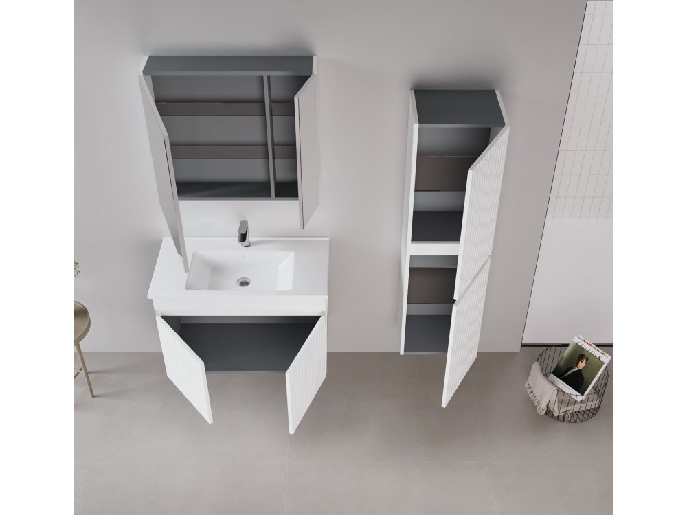 Mobile lavabo "Tivoli 85" - 85 x 45 x 57 cm - Bianco opaco